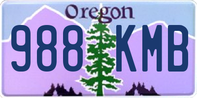 OR license plate 988KMB