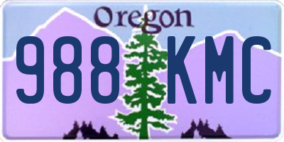 OR license plate 988KMC