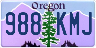 OR license plate 988KMJ