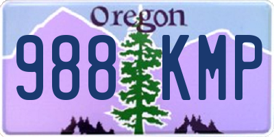 OR license plate 988KMP