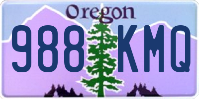 OR license plate 988KMQ