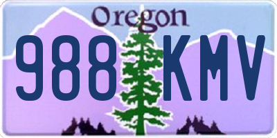 OR license plate 988KMV