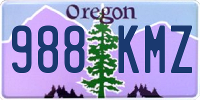 OR license plate 988KMZ