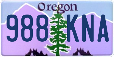 OR license plate 988KNA