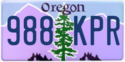 OR license plate 988KPR