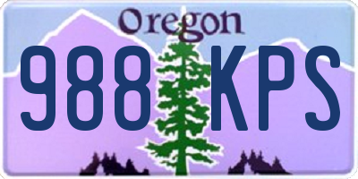 OR license plate 988KPS
