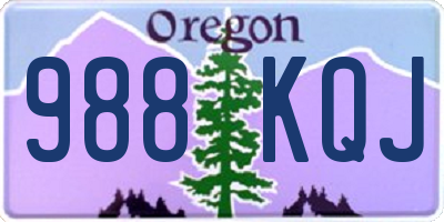 OR license plate 988KQJ