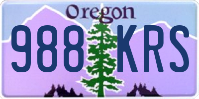 OR license plate 988KRS