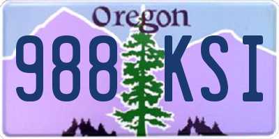 OR license plate 988KSI