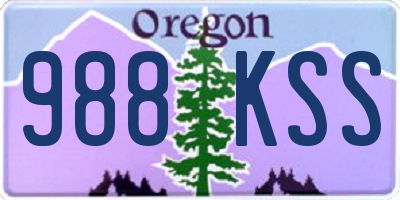 OR license plate 988KSS