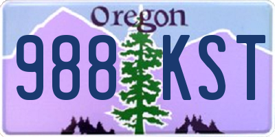 OR license plate 988KST