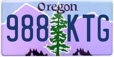 OR license plate 988KTG