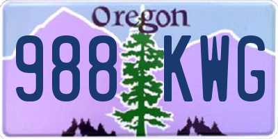 OR license plate 988KWG