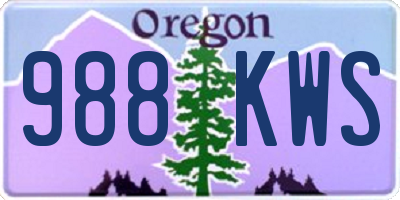 OR license plate 988KWS