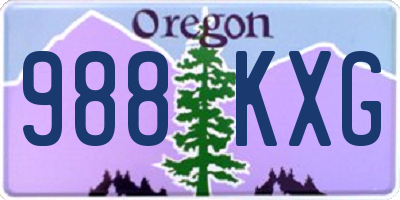 OR license plate 988KXG