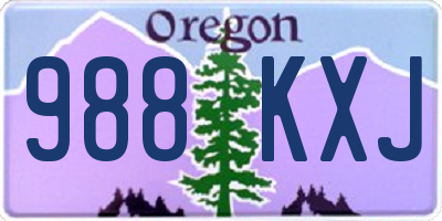 OR license plate 988KXJ