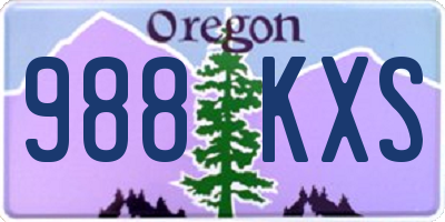 OR license plate 988KXS