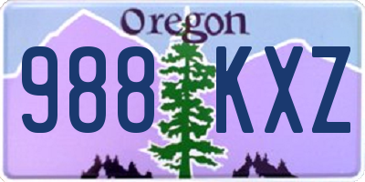 OR license plate 988KXZ