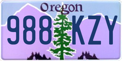 OR license plate 988KZY
