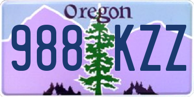 OR license plate 988KZZ
