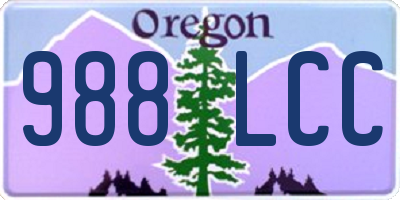 OR license plate 988LCC