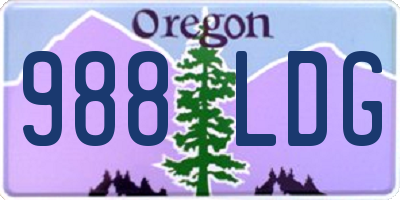OR license plate 988LDG