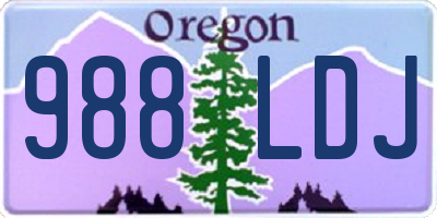 OR license plate 988LDJ