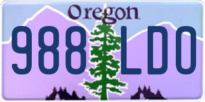 OR license plate 988LDO