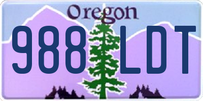 OR license plate 988LDT