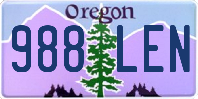 OR license plate 988LEN