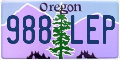 OR license plate 988LEP
