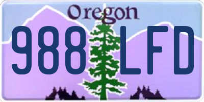 OR license plate 988LFD