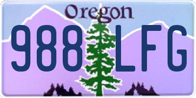 OR license plate 988LFG