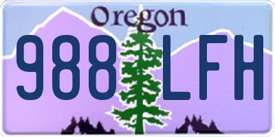 OR license plate 988LFH