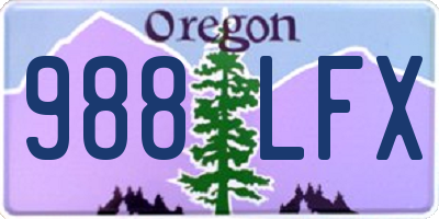 OR license plate 988LFX