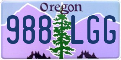 OR license plate 988LGG