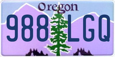 OR license plate 988LGQ