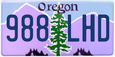 OR license plate 988LHD