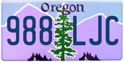 OR license plate 988LJC