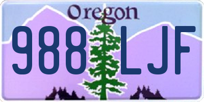 OR license plate 988LJF