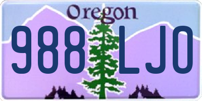 OR license plate 988LJO