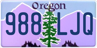 OR license plate 988LJQ