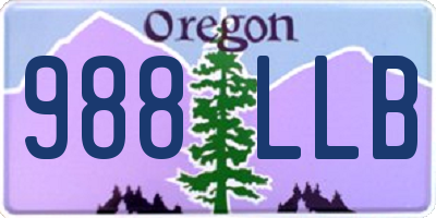 OR license plate 988LLB