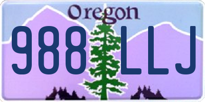 OR license plate 988LLJ