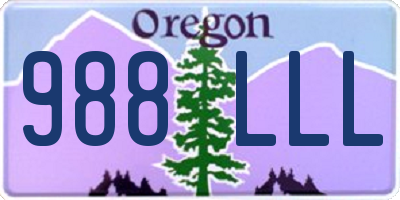 OR license plate 988LLL