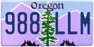 OR license plate 988LLM
