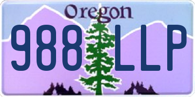 OR license plate 988LLP