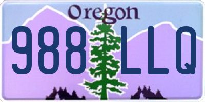 OR license plate 988LLQ