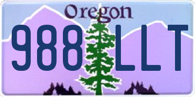OR license plate 988LLT