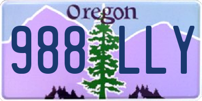 OR license plate 988LLY